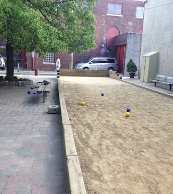 The bocce court in Bardascino Park in Philly's Bella Vista neighborhood