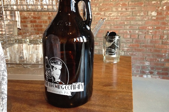 A growler at Milkman Brewing