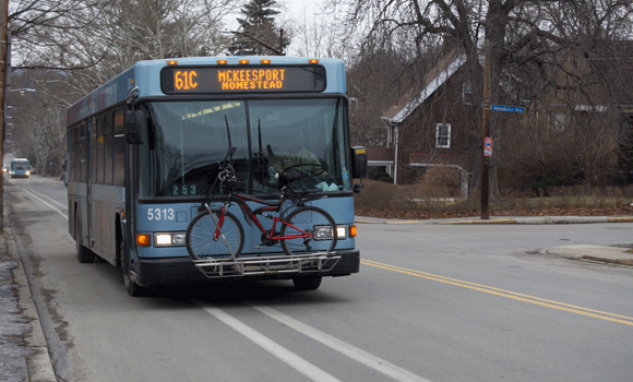 All PAT buses are equipped with bike racks