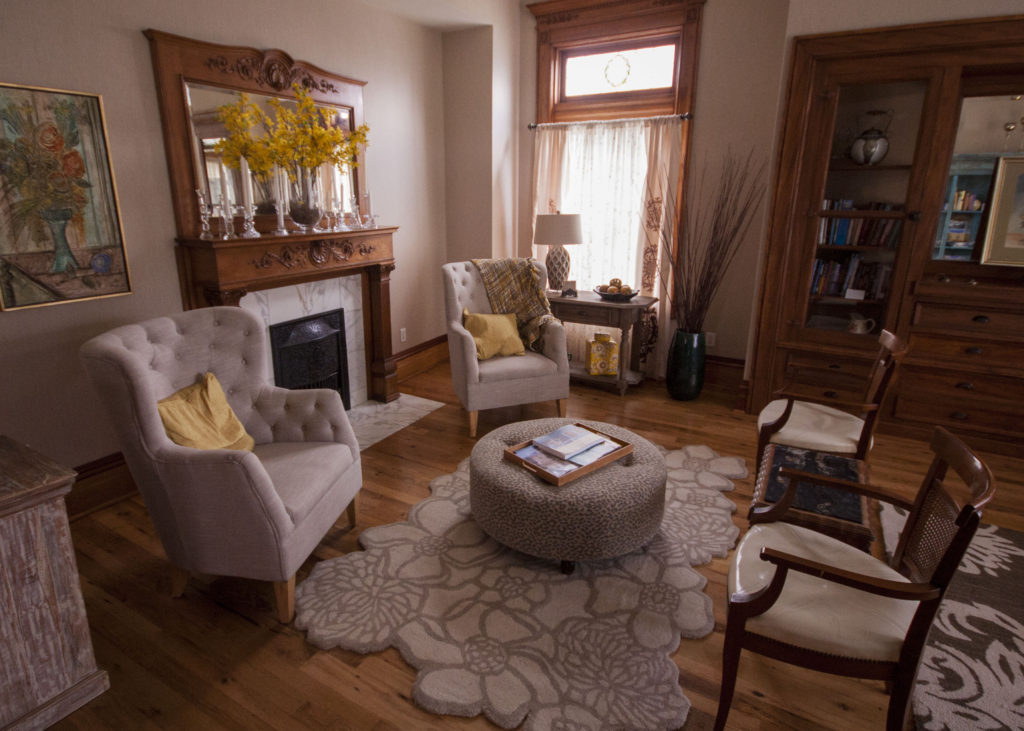 This restored parlor / credit: Jim Cheney